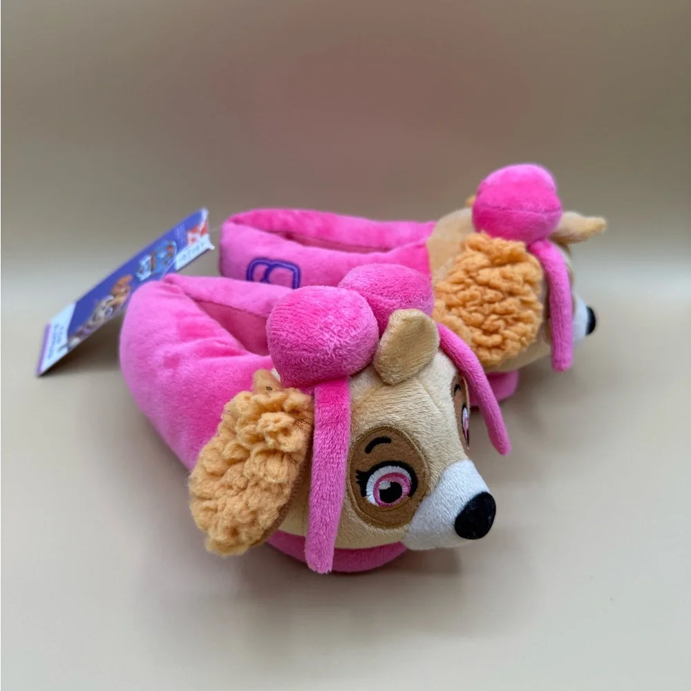 Paw Patrol Skye Girls Plush Slippers Size 7‎ Toddler Pink Character House Shoes
